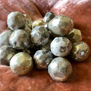 Gorgeous vintage mercury glass knobs or pulls - various patina - 19 pieces